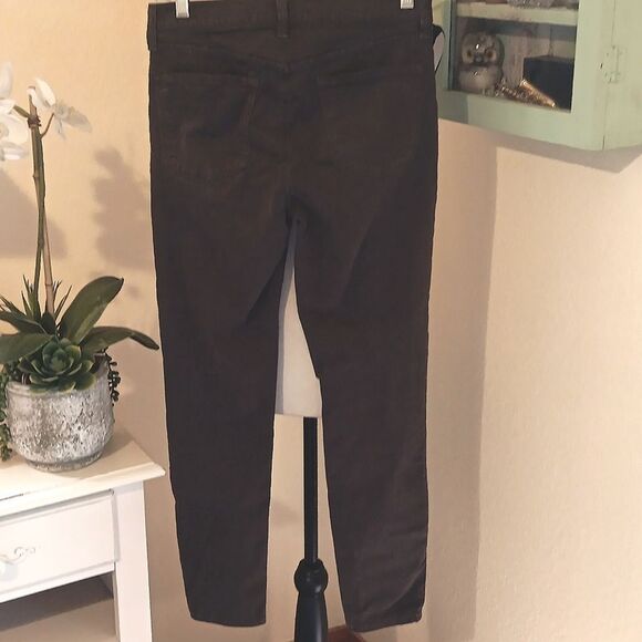 J Brand Mid Rise Super Skinny Jeans In Dark Olive Green - Picture 6 of 15
